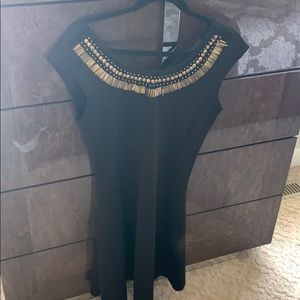 Black dress with gold details